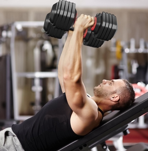 10-in-1 Adjustable Dumbbell Set 55LB for Home Full Body Workout