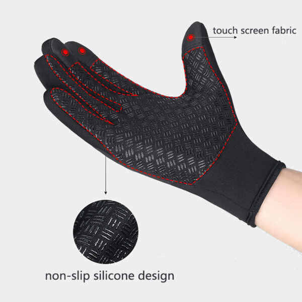 Waterproof Winter Touchscreen Gloves with Fleece for Riding and Sports