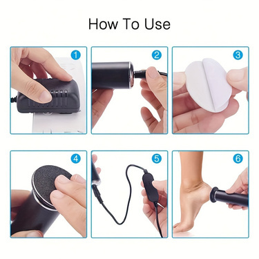 Electric Foot Care Machine with 60 Sandpapers and Adjustable Speed