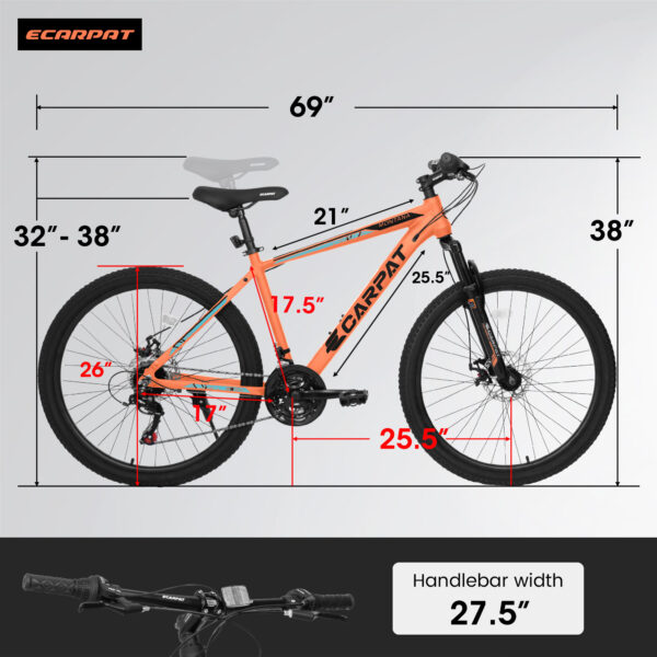 A26322 26" Aluminum Mountain Bike with 21-Speed and Shock Fork