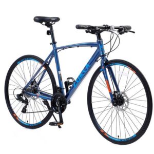 24-Speed 700C Hybrid Road Bike with Disc Brakes for Men and Women