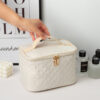 Umizolco Large Travel Makeup Bag Black White Portable Organizer