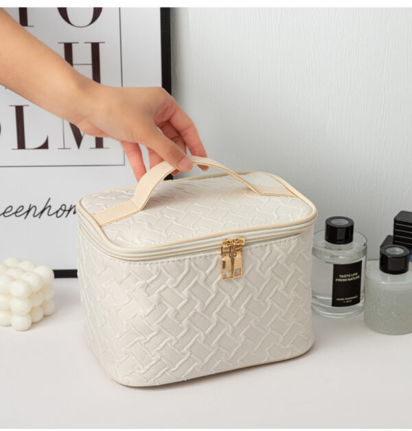 Umizolco Large Travel Makeup Bag Black White Portable Organizer