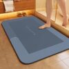 Quick-Dry Diatomite Bath Mat with Clover Design 50x80cm