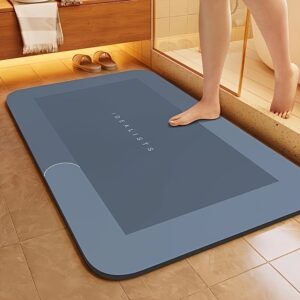 Quick-Dry Diatomite Bath Mat with Clover Design 50x80cm
