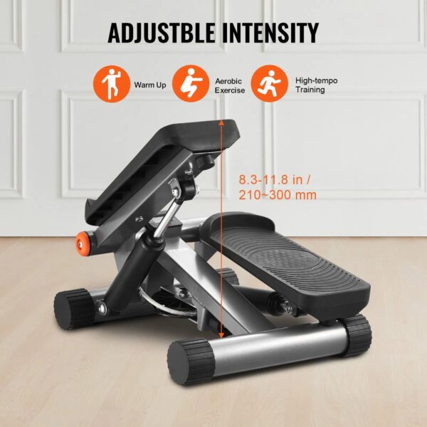 Stair Stepper For Exercise At Home - Hydraulic Mini Stepper With Resistance Band