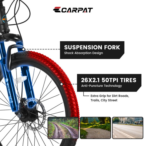 S26102 26" Mountain Bike with 21-Speed Shimano and Disc Brakes