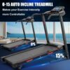 3.25HP Foldable Electric Treadmill with Auto Incline 400lbs Capacity