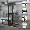 Power Tower Station with Bench and Chin-Up Bar Holder