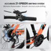 A26322 26" Aluminum Mountain Bike with 21-Speed and Shock Fork