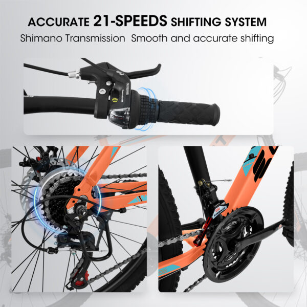A26322 26" Aluminum Mountain Bike with 21-Speed and Shock Fork