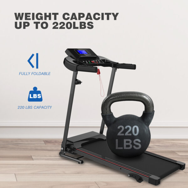 Foldable Electric Treadmill with Tilt and 12 Preset Programs