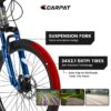 24" Kids Mountain Bike with 21-Speed Shimano and Dual Disc Brakes
