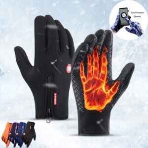 Waterproof Winter Touchscreen Gloves with Fleece for Riding and Sports