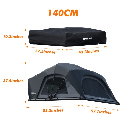 ILANDER Lite 140 cm Folding Rooftop Tent for SUV/Sedan/Truck