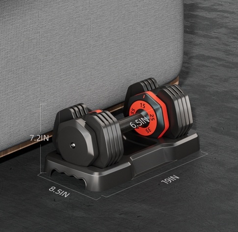 10-in-1 Adjustable Dumbbell Set 55LB for Home Full Body Workout
