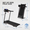 Foldable Electric Treadmill with Tilt and 12 Preset Programs