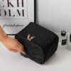 Umizolco Large Travel Makeup Bag Black White Portable Organizer