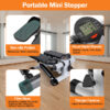 Mini Fitness Step Machine with LCD and Resistance Bands 330lbs Capacity