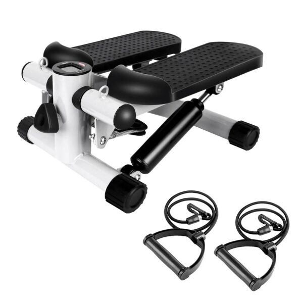 Mini Fitness Stepper with LCD and Resistance Bands 330lbs Max Load