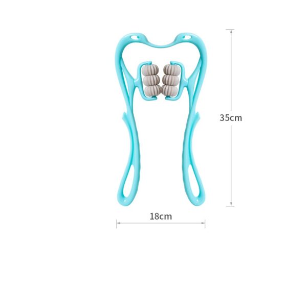 Manual Six-Wheel Neck Massager Roller for Pain Relief