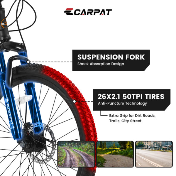 S26102 26" Mountain Bike with 21-Speed Shimano and Disc Brakes
