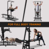 Power Tower Station with Bench and Chin-Up Bar Holder