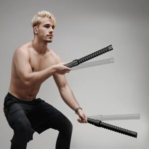 2pcs Stainless Steel Combat Training Sticks for Home Fitness