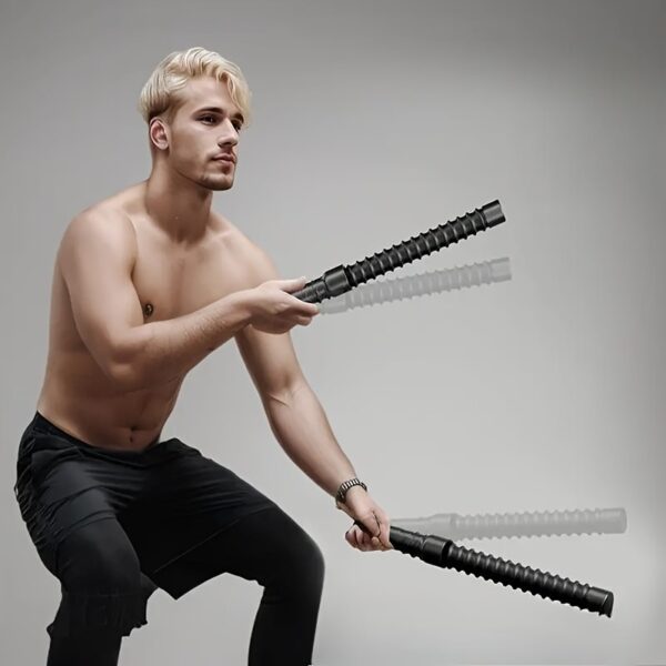 2pcs Stainless Steel Combat Training Sticks for Home Fitness