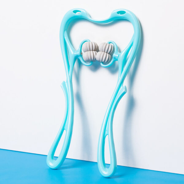 Manual Six-Wheel Neck Massager Roller for Pain Relief