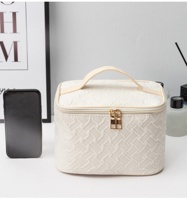 Umizolco Large Travel Makeup Bag Black White Portable Organizer