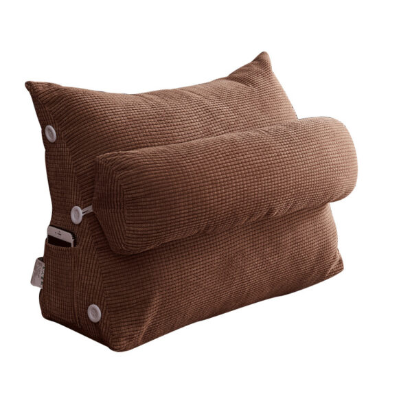 Lumbar Support Backrest Pillow – Bedside & Sofa Cushion for Waist Support