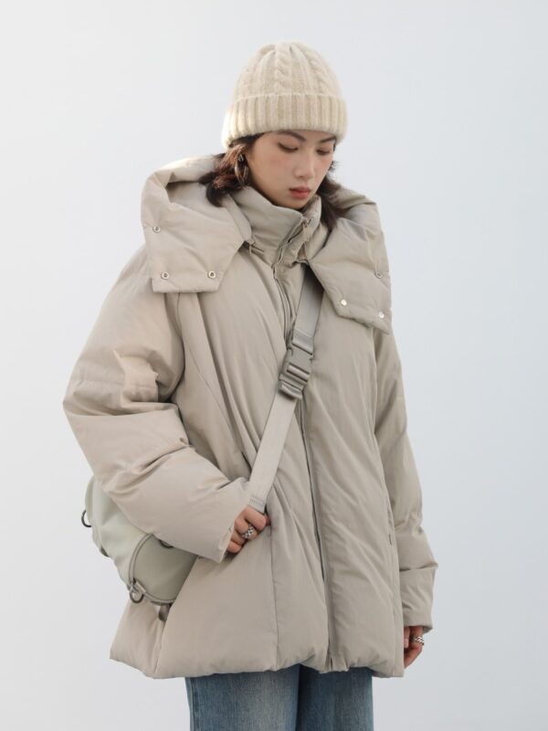 Detachable Hoodie White Duck Down Jacket – Casual 90% Fill