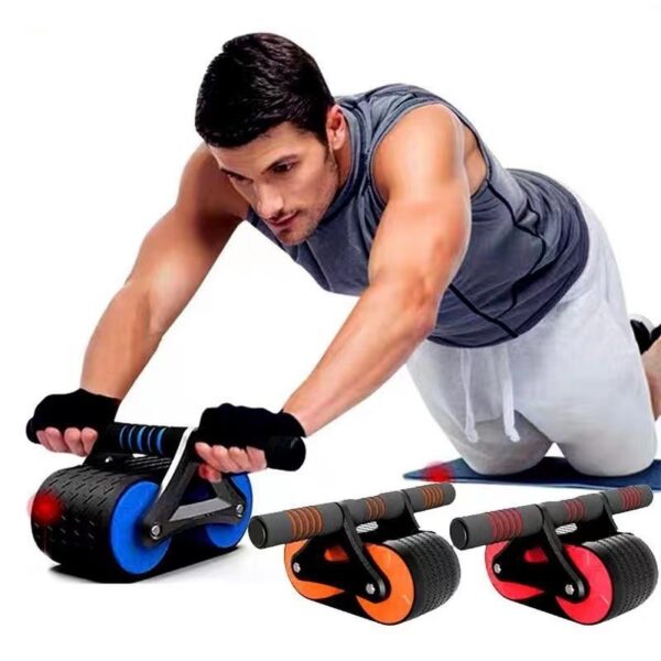 Double Wheel Ab Roller with Automatic Rebound – Core Trainer for Home & Gym Workout