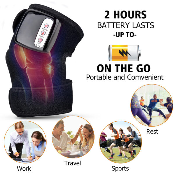 Electric Infrared Knee & Elbow Massager – Vibration Therapy for Joint Pain Relief