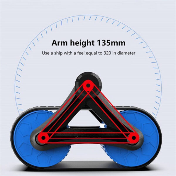 Double Wheel Ab Roller with Automatic Rebound – Core Trainer for Home & Gym Workout