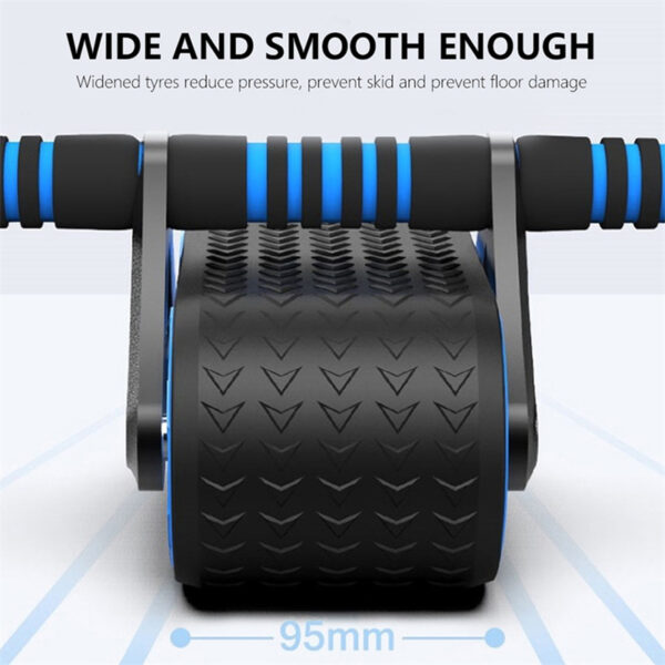 Double Wheel Ab Roller with Automatic Rebound – Core Trainer for Home & Gym Workout