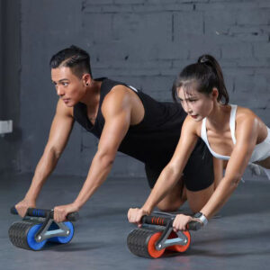 Double Wheel Ab Roller with Automatic Rebound – Core Trainer for Home & Gym Workout