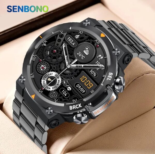 MAX18 Men’s Smartwatch – 1.43” AMOLED Display, BT Calling & AI Voice Control