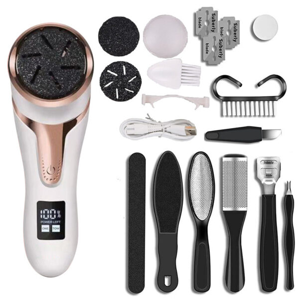 Electric Foot Scrubber – LCD Vacuum Callus Remover & Pedicure Tool