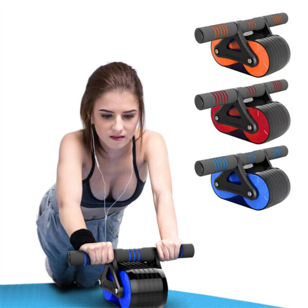 Double Wheel Ab Roller with Automatic Rebound – Core Trainer for Home & Gym Workout