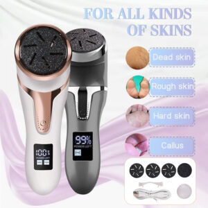 Electric Foot Scrubber – LCD Vacuum Callus Remover & Pedicure Tool