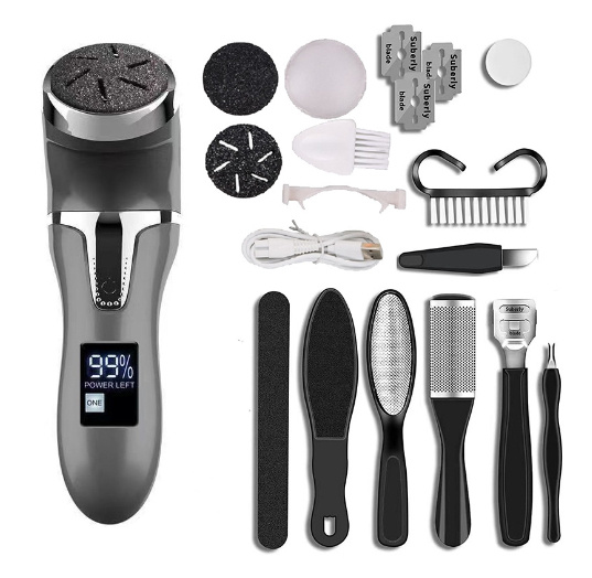 Electric Foot Scrubber – LCD Vacuum Callus Remover & Pedicure Tool
