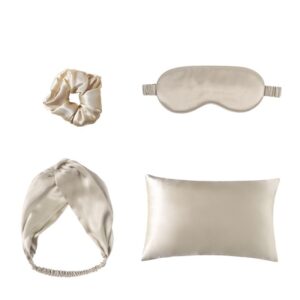 Double-Sided Silk Eye Mask & Pillowcase Set with Hair Tie